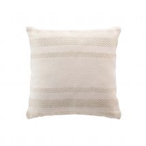 Coussin bohème doré déhoussable - Blanc - Coton - Home Maison