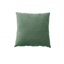 Coussin dehoussable en velours - Vert - Polyester - Home Maison