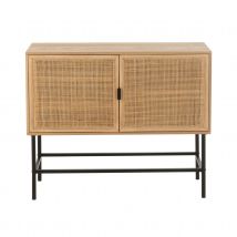 Meuble de rangement en bois et métal - Beige - Home Maison