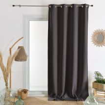 Rideau en flanelle - Charbon - 140x260 cm - Polyester - Home Maison