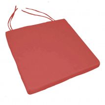 Galette de chaise extérieur imperméable et déhoussable - Terracotta - 40x40 cm - Polyester - Home Maison