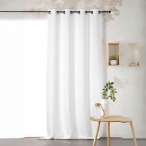 Rideau Voilage uni 100% lin - Blanc - 145x260 cm - Lin - Home Maison