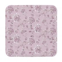 Fond de douche antidérapant floral - Rose - 48x48 cm - Mousse - Home Maison