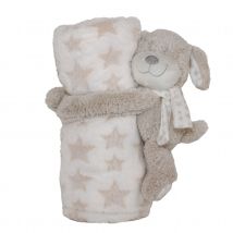 Plaid peluche chien - Beige - Home Maison