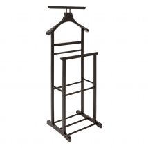 Valet de chambre bois - Noir - 47x36x103 cm - Bois - Home Maison