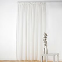 Voilage à Galon Fronceur - Effet Bouclé - Ecru - 240x260 cm - Polyester - Home Maison