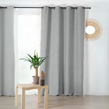 Rideau Original Frangé sur les Côtés - Gris souris - 150x240 cm - Polyester - Home Maison
