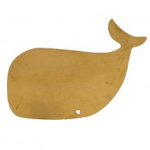 Déco murale baleine en laiton - Doré - 9x7 cm - Métal - Home Maison