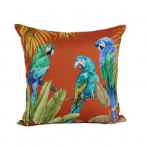 Coussin extérieur motif perroquets - Orange - Home Maison