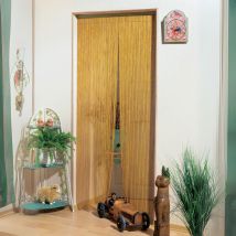 Rideau en bâtonnet de bambou vernis - Naturel - 90x200 cm - Bambou - Home Maison