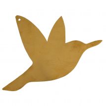 Déco murale colibri en laiton - Doré - 14x10 cm - Métal - Home Maison