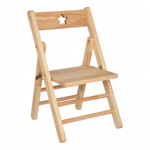 Chaise pliante en bois pour enfant - Beige - 33x50 cm - Bois - Home Maison