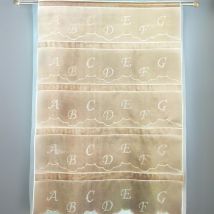 Modulable brodé abécédaire - Ivoire - 45x180 cm - Polyester - Home Maison