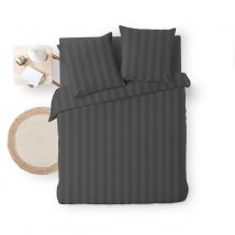 Parure de lit - Gris - Microfibre - Home Maison