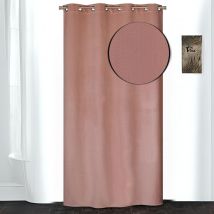 Rideau isolant thermique velours frappé - Vieux rose - 140x240 cm - Polyester/Velours - Home Maison