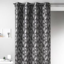 Rideau en Jacquard à Imprimés Baroques - Gris - Jacquard - Home Maison