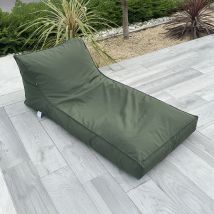 Matelas bain de soleil en microbille - Kaki - 160x65 cm - Polyester - Home Maison