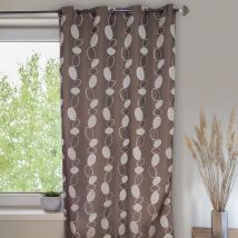 Rideau Ameublement en Jacquard Galets Chocolat - Marron - Jacquard - Home Maison