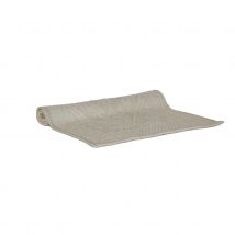 Tapis de bain à motif géométrique - Ecru - 50x80 cm - Coton - Home Maison