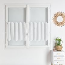 Brise bise en étamine polylin - Blanc - 150x60 cm - Lin/Poly-Lin/Polyester - Home Maison