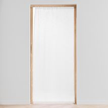 Voilage grande fenêtre - Effet lin tissé - Blanc - 90x200 cm - Polyester - Home Maison
