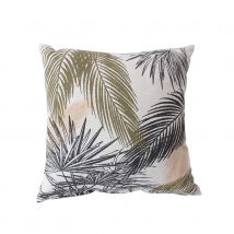 Coussin carré déhoussable imprimé nature - Vert - Coton/Polyester - Home Maison