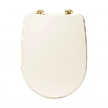 Abattant WC style chic - Ivoire - 49x36 cm - Bois - Home Maison