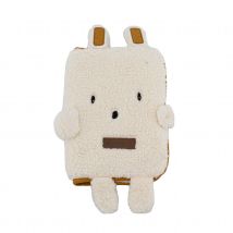 Protège carnet de santé lapin - Crème - 26x17 cm - Polyester - Home Maison