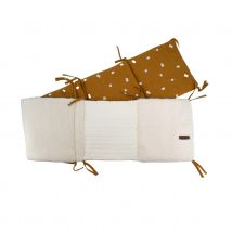 Tour de lit rembourré en jersey jacquard - Effet maille - Crème - 30x180 cm - Coton/Polyester - Home Maison