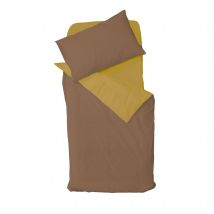 Parure de couette bicolore pour enfant - Marron - Coton - Home Maison