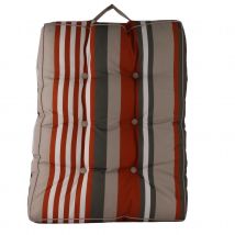 Matelas extérieur à rayures - Orange - 60x80 cm - Polyester - Home Maison
