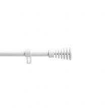Tringle extensible en en kit avec embout évasé - Blanc - 120-210 cm - Métal - Home Maison