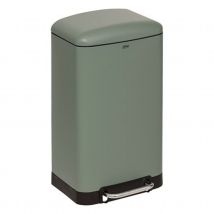 Poubelle en métal bac amovible 30 L - Vert - Métal - Home Maison