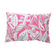 Coussin déhoussable extérieur à motifs - Fuchsia - Polyester - Home Maison