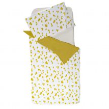 Parure de lit enfant esprit safari - Jaune - 100x140 cm - Coton - Home Maison