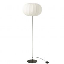 Lampadaire salon lanterne - Blanc - 40x40x125 cm - Métal - Home Maison