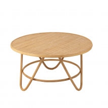 Table d'appoint en rotin large - Naturel - 80x80 cm - Rotin - Home Maison