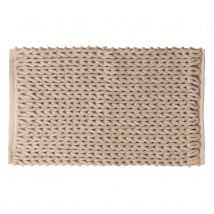 Tapis de bain tressé épais - Lin - 50x75 cm - Polyester - Home Maison