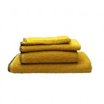 Serviette de bain grand hotel - Jaune Curry - 50x100 cm - Coton - Home Maison