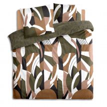 Parure imprimée army en coton - Kaki - 220x240 cm - Coton - Home Maison