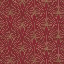 Papier peint imprimé Glamour - Rouge - Papier - Home Maison
