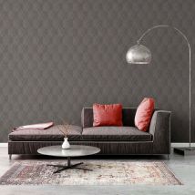Papier peint mosaïque géométrique - Ardoise - Papier - Home Maison