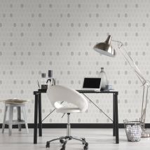 Papier peint velvet spirit - Blanc - Papier - Home Maison