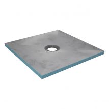 Receveur de douche à carreler - Gris clair - 90x90 cm - Plastique - Home Maison
