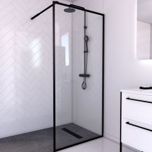 Paroi de douche en verre DARK EDGE - Noir - Verre - Home Maison
