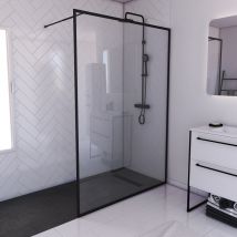 Paroi de douche en verre DARK EDGE - Noir - Verre - Home Maison