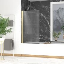 Pare baignoire en verre ondulé - Jaune - Verre - Home Maison