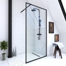 Paroi de douche en verre DARK EDGE - Noir - Verre - Home Maison