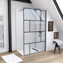 Paroi de douche - - Effet briques - 120x195 cm - Home Maison