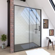 Porte coulissante Factory - Noir Mat - Aluminium/Verre - Home Maison